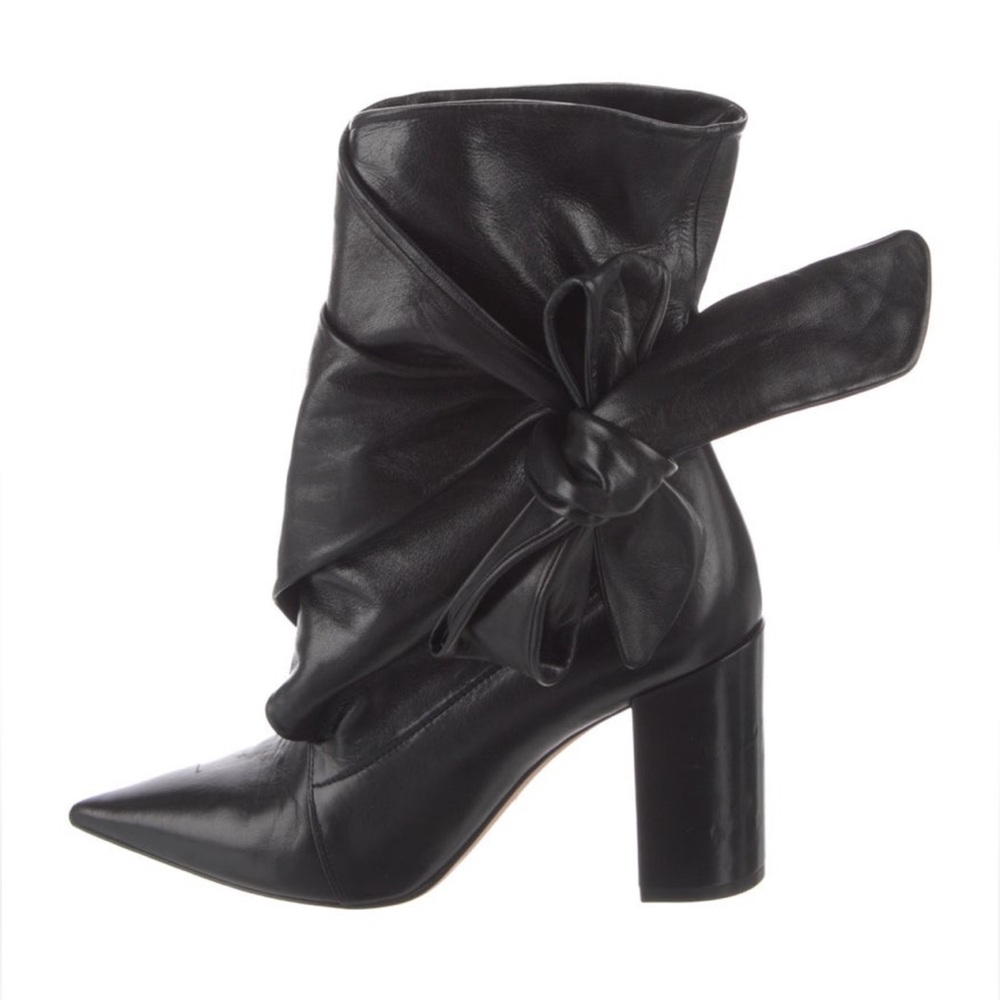Christian Dior Elegant Black Leather Women's Boots 37.5
